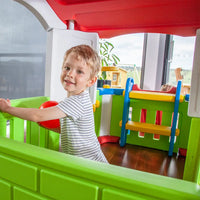 Young boy enjoying exciting playtime at lifespan kids wombat plus playhouse