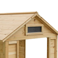 Adorable wooden cubby house with chalkboard roof, lifespan wooden café chino cubby house