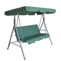 Milano outdoor steel swing bench- 3 seater with canopy