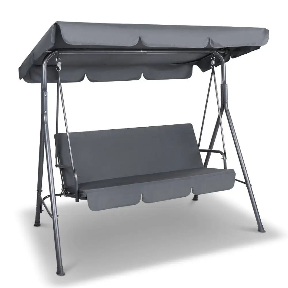 Outdoor steel swing chair with canopy - milano outdoor swing bench seat with canopy
