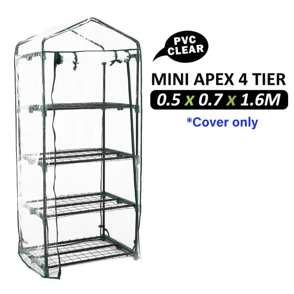 Mini garden greenhouse shed pvc apex - cover only 1