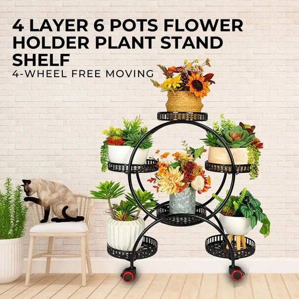 Noveden 4 layer flower pot stand - visually appealing addition