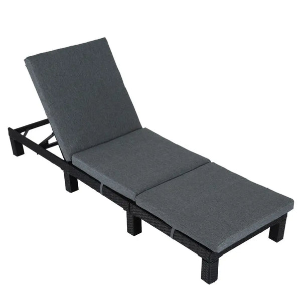 Outdoor rattan adjustable sunbed for ultimate outdoor relaxation