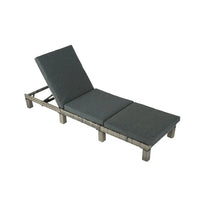 Outdoor Rattan Adjustable Sunbed - Grey