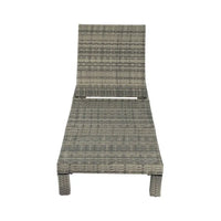 Outdoor Rattan Adjustable Sunbed - Grey
