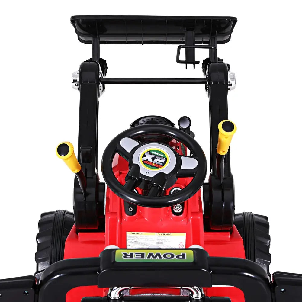 Rigo kids electric ride on car bulldozer digger loader remote 6v - red or yellow 4