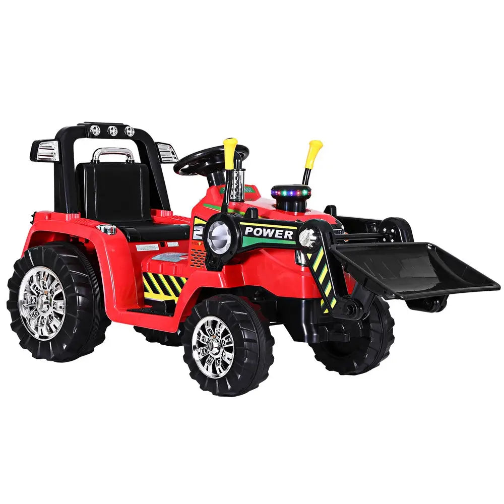 Rigo kids electric ride on car bulldozer digger loader remote 6v - red or yellow 5