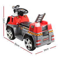 Red toy truck with black and white stripe for rigo kids electric ride on fire engine fighting truck toy cars 6v