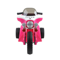 Rigo kids electric ride on patrol police motorcycle in pink