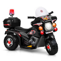 Rigo kids electric ride on police motorbike with red helmet
