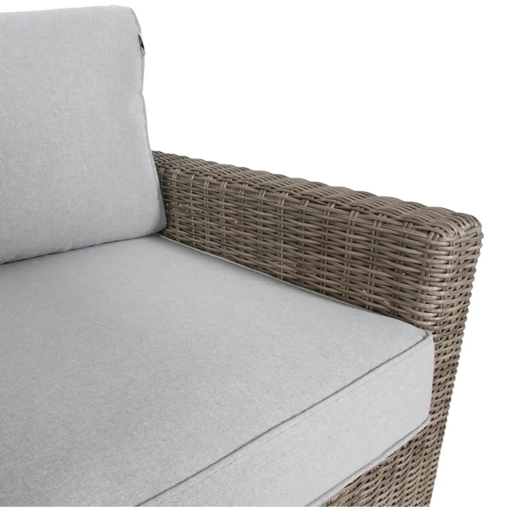 Sophy half round wicker outdoor sofa with cushion