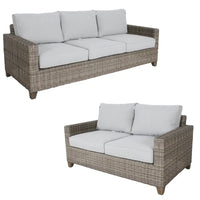 Sophy wicker rattan outdoor 2 seater sofa set - d90 x h72 dimensions