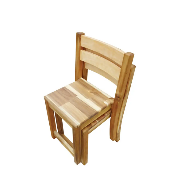 Stacking chair with a wooden seat, 40cm high