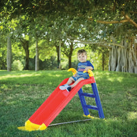 Young boy playing on children’s slide in starplay slide with ladder product