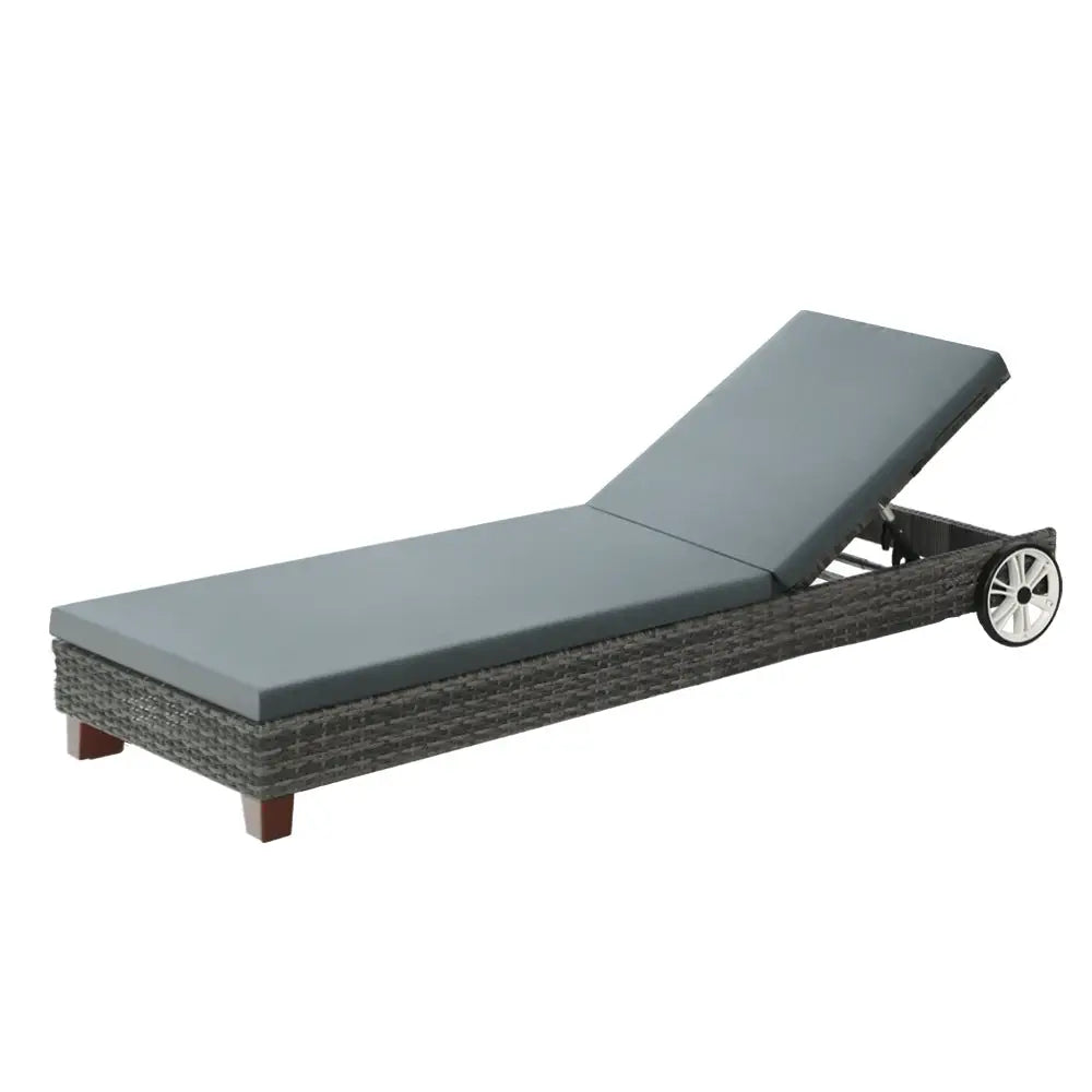 Gardeon sun lounge wicker day bed with wheels 8
